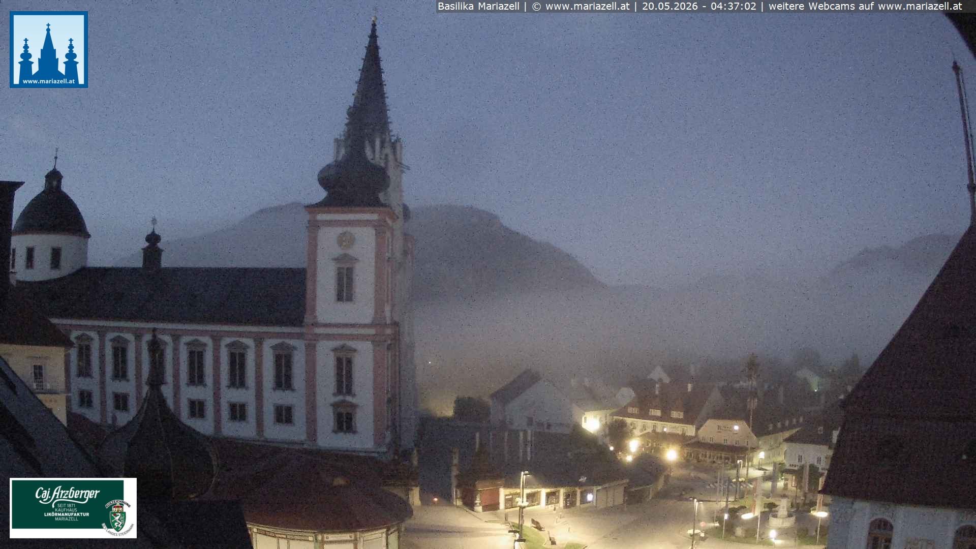 Archiv Foto Webcam Mariazell - Blick auf die Basilika