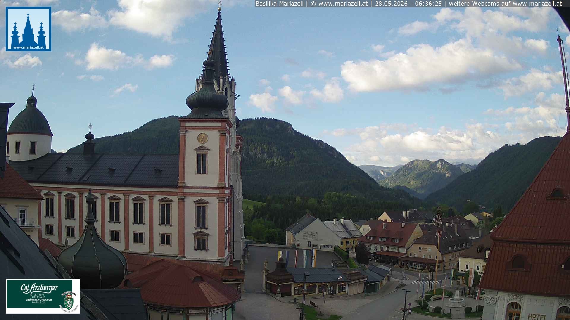 Archived image Webcam Mariazell Basilica