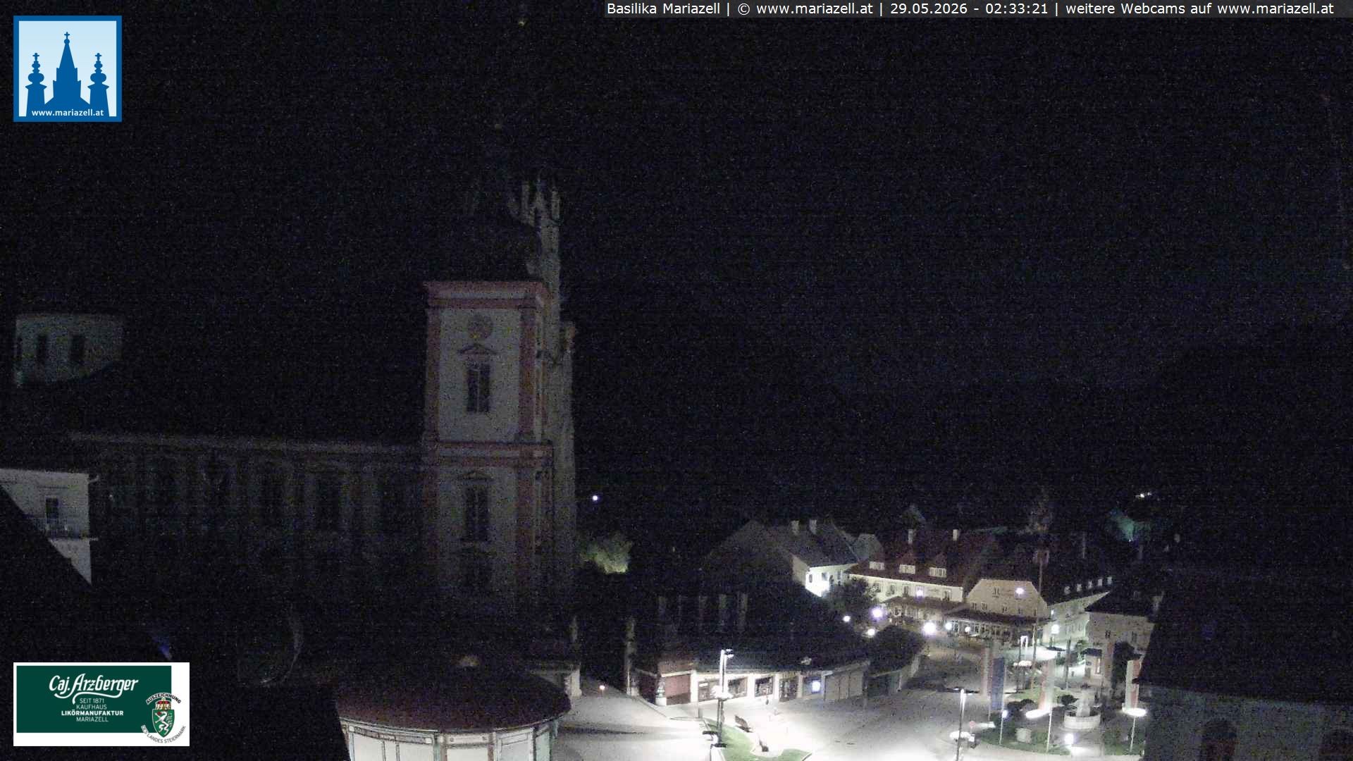 Archiv Foto Webcam Mariazell - Blick auf die Basilika