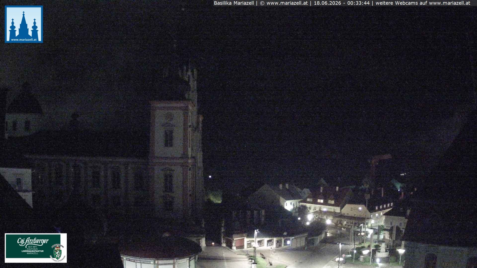 Archiv Foto Webcam Mariazell - Blick auf die Basilika