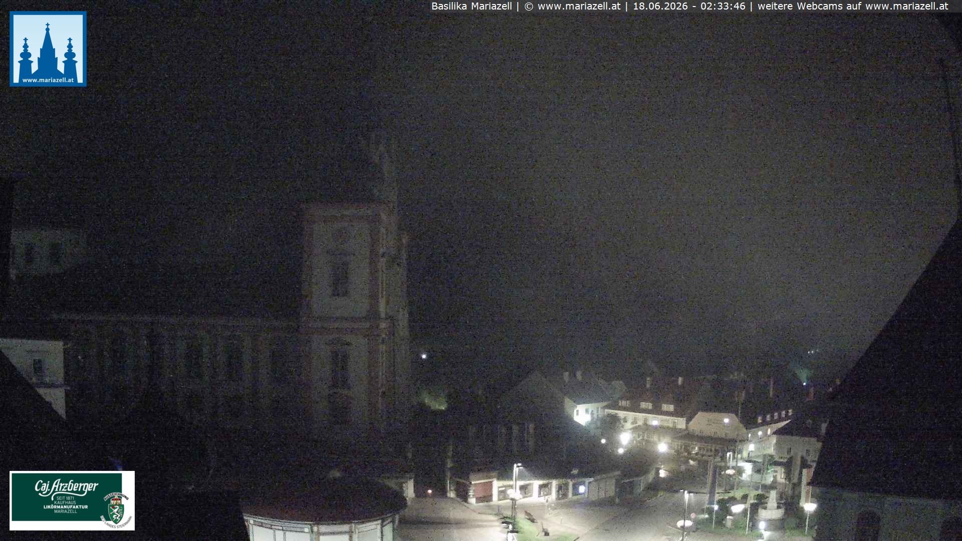 Archiv Foto Webcam Mariazell - Blick auf die Basilika