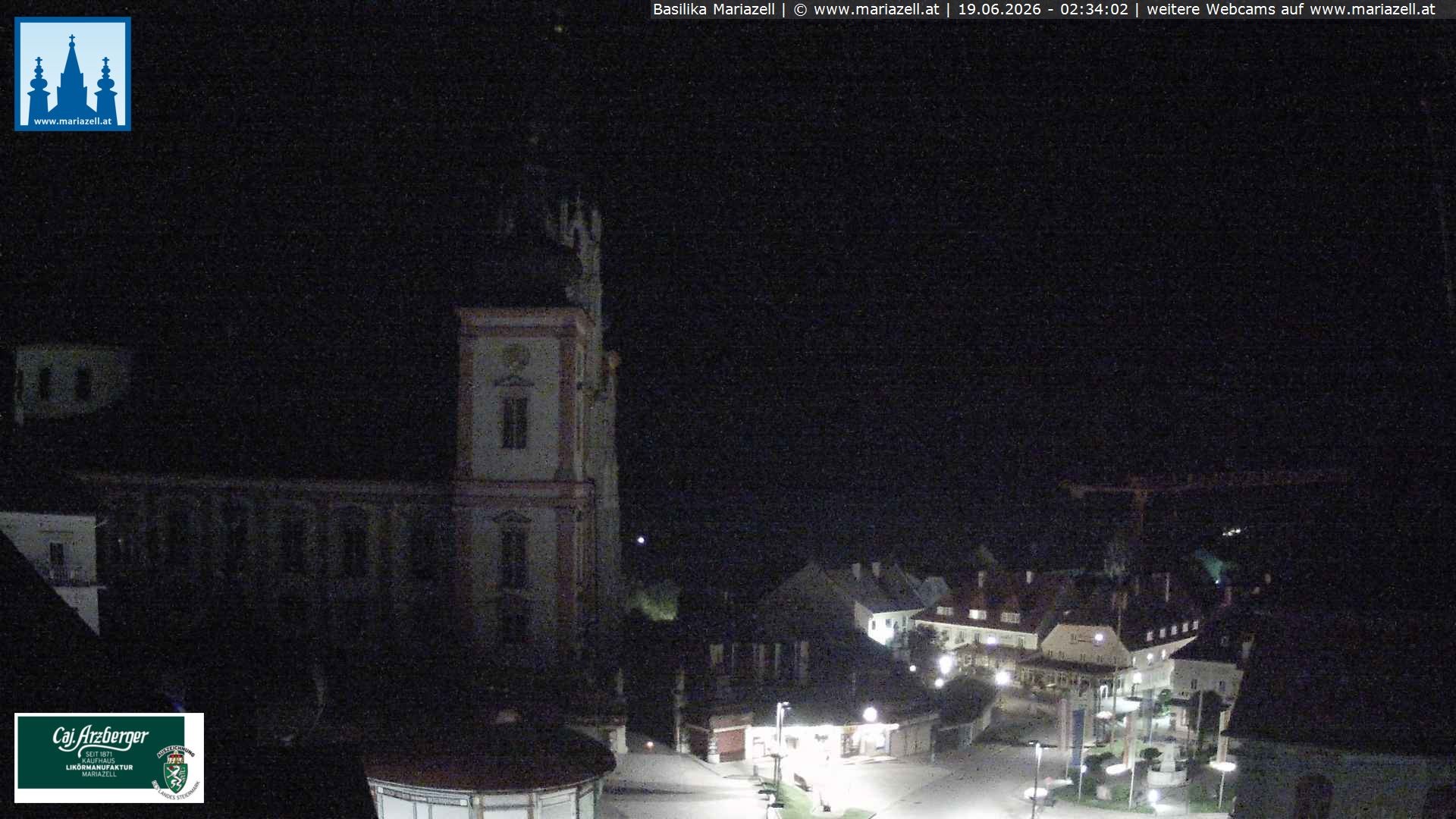 Archiv Foto Webcam Mariazell - Blick auf die Basilika