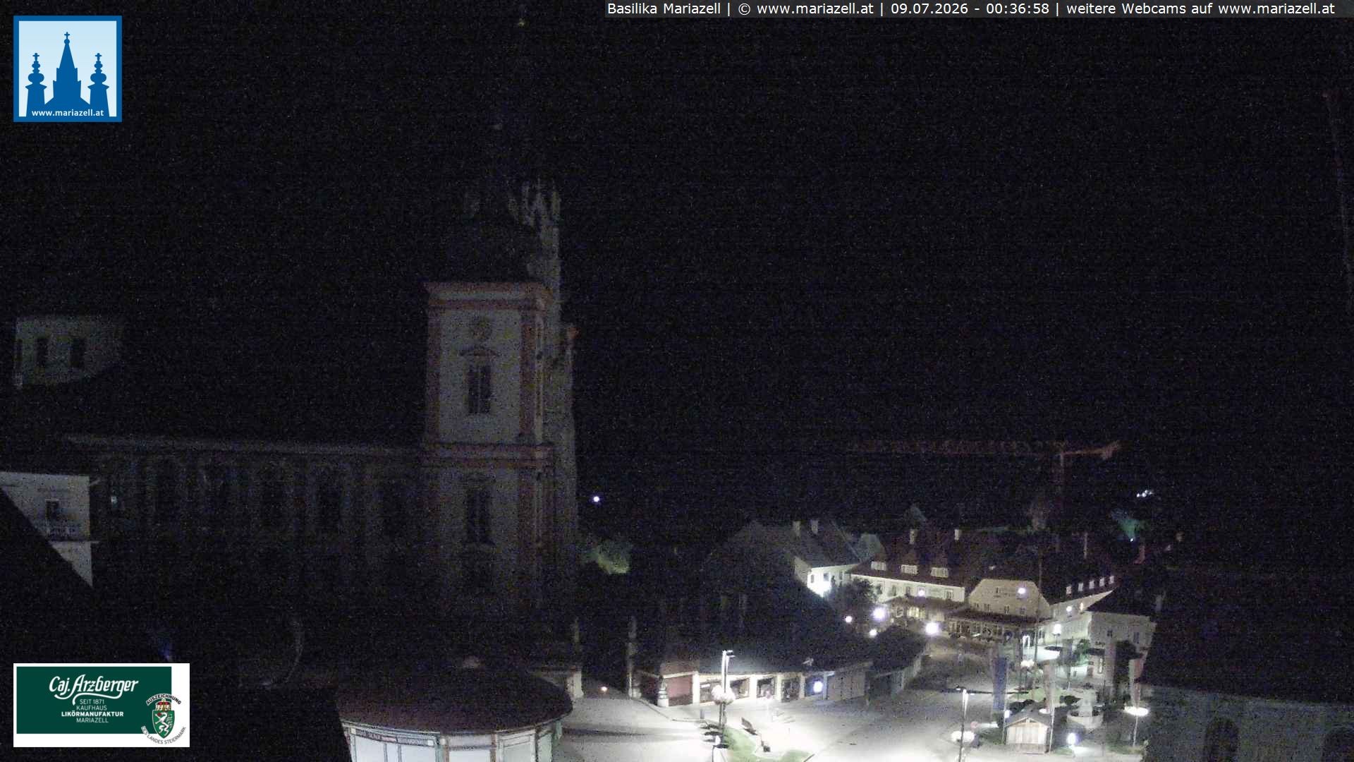 Archiv Foto Webcam Mariazell - Blick auf die Basilika