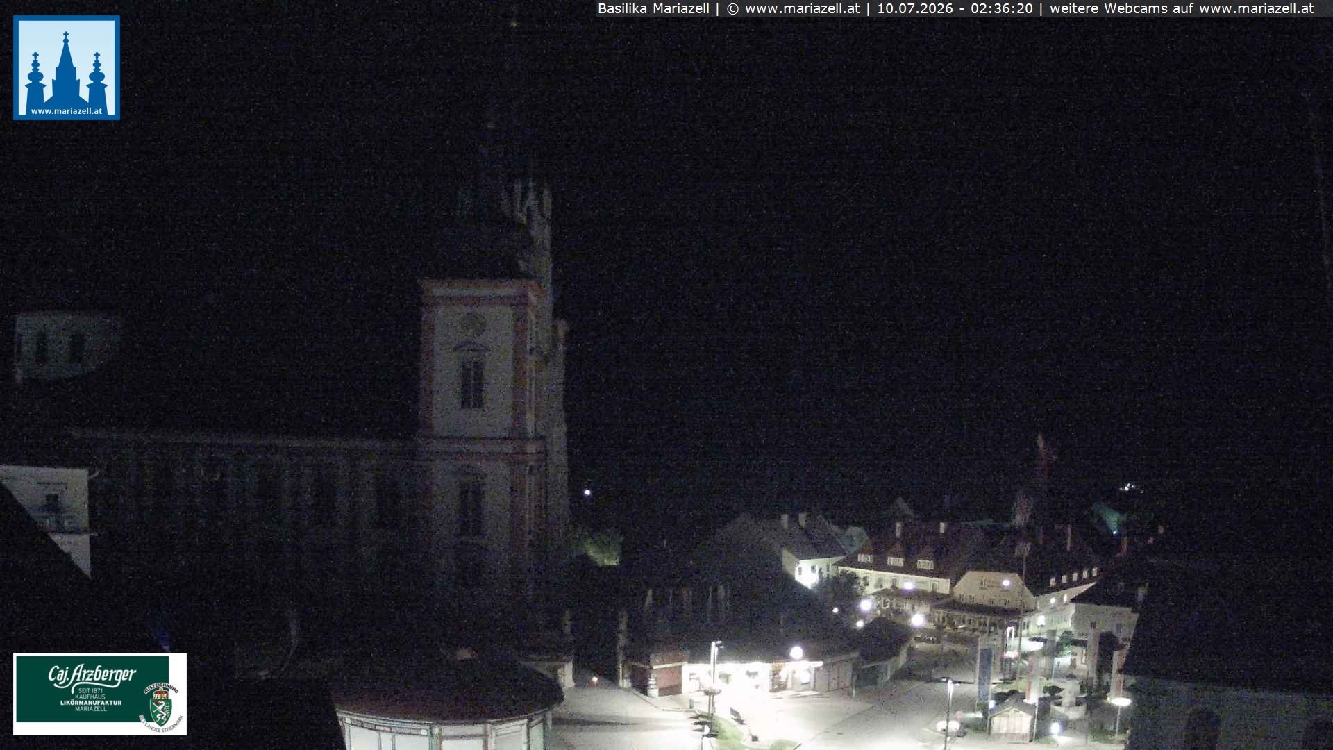 Archiv Foto Webcam Mariazell - Blick auf die Basilika