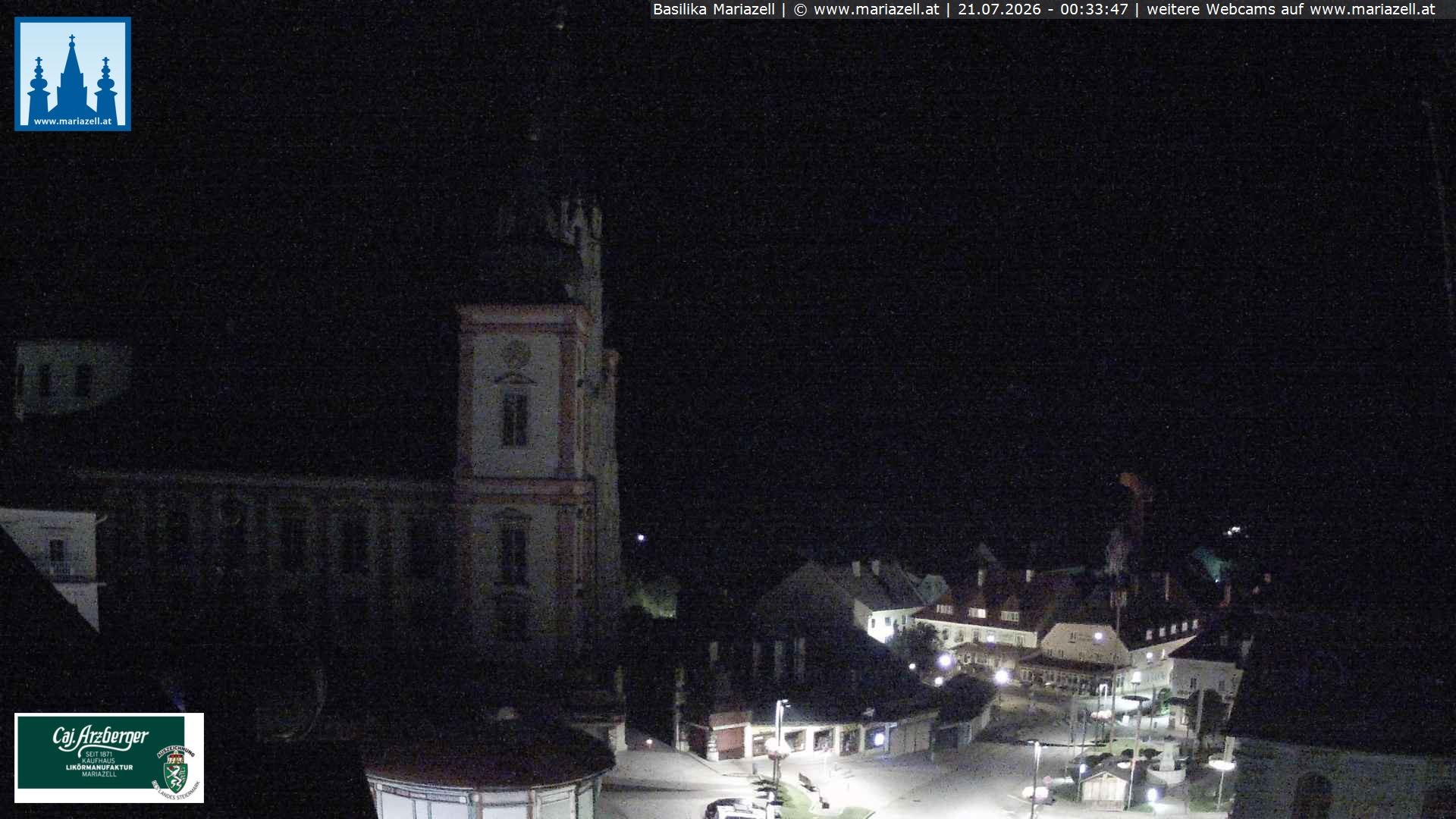 Archiv Foto Webcam Mariazell - Blick auf die Basilika