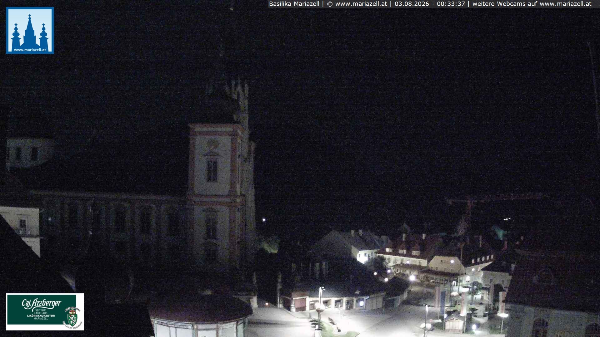 Archiv Foto Webcam Mariazell - Blick auf die Basilika