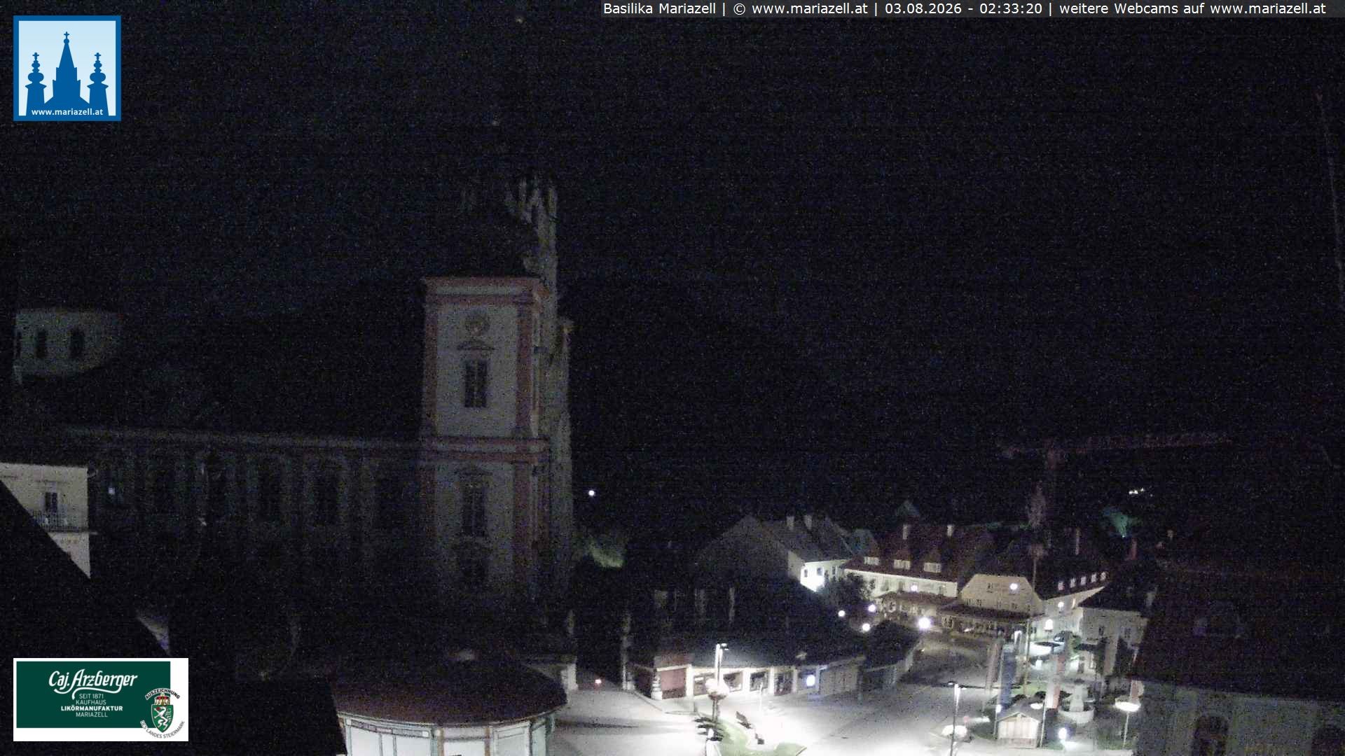 Archiv Foto Webcam Mariazell - Blick auf die Basilika