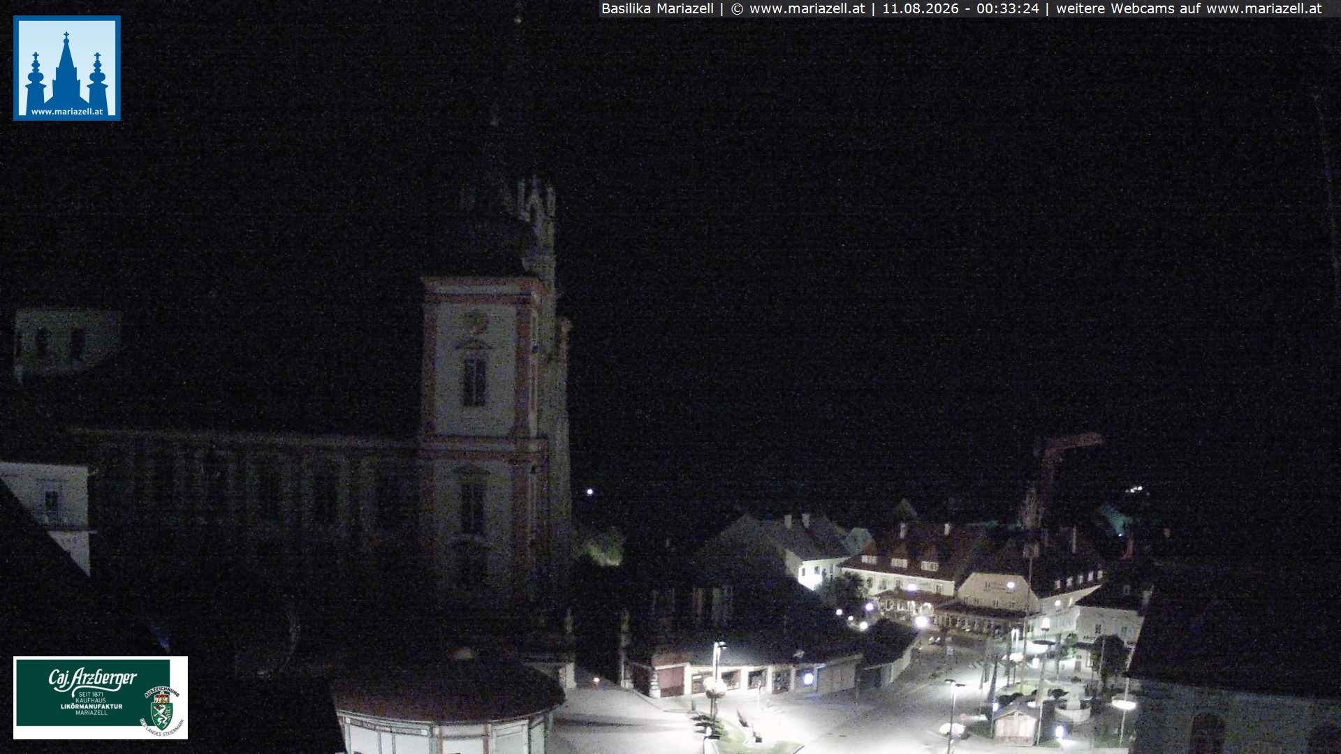 Archiv Foto Webcam Mariazell - Blick auf die Basilika