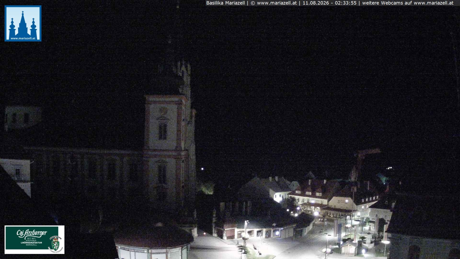 Archiv Foto Webcam Mariazell - Blick auf die Basilika