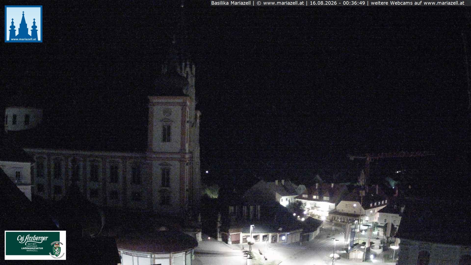 Archiv Foto Webcam Mariazell - Blick auf die Basilika
