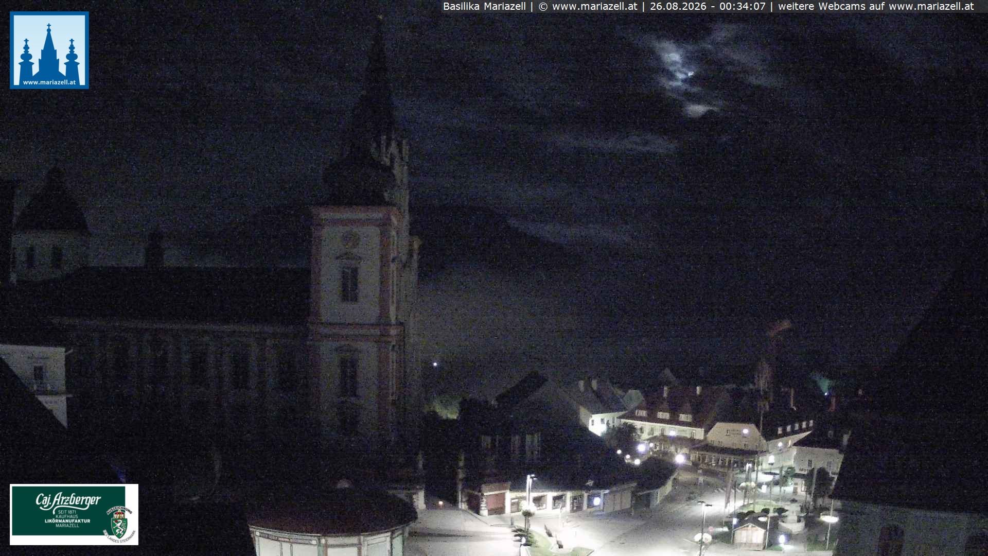 Archiv Foto Webcam Mariazell - Blick auf die Basilika