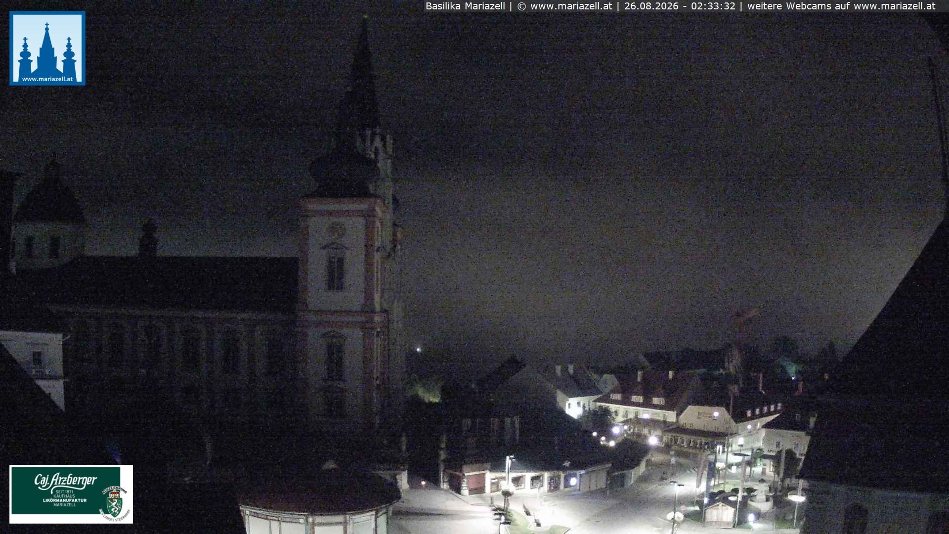 Archiv Foto Webcam Mariazell - Blick auf die Basilika