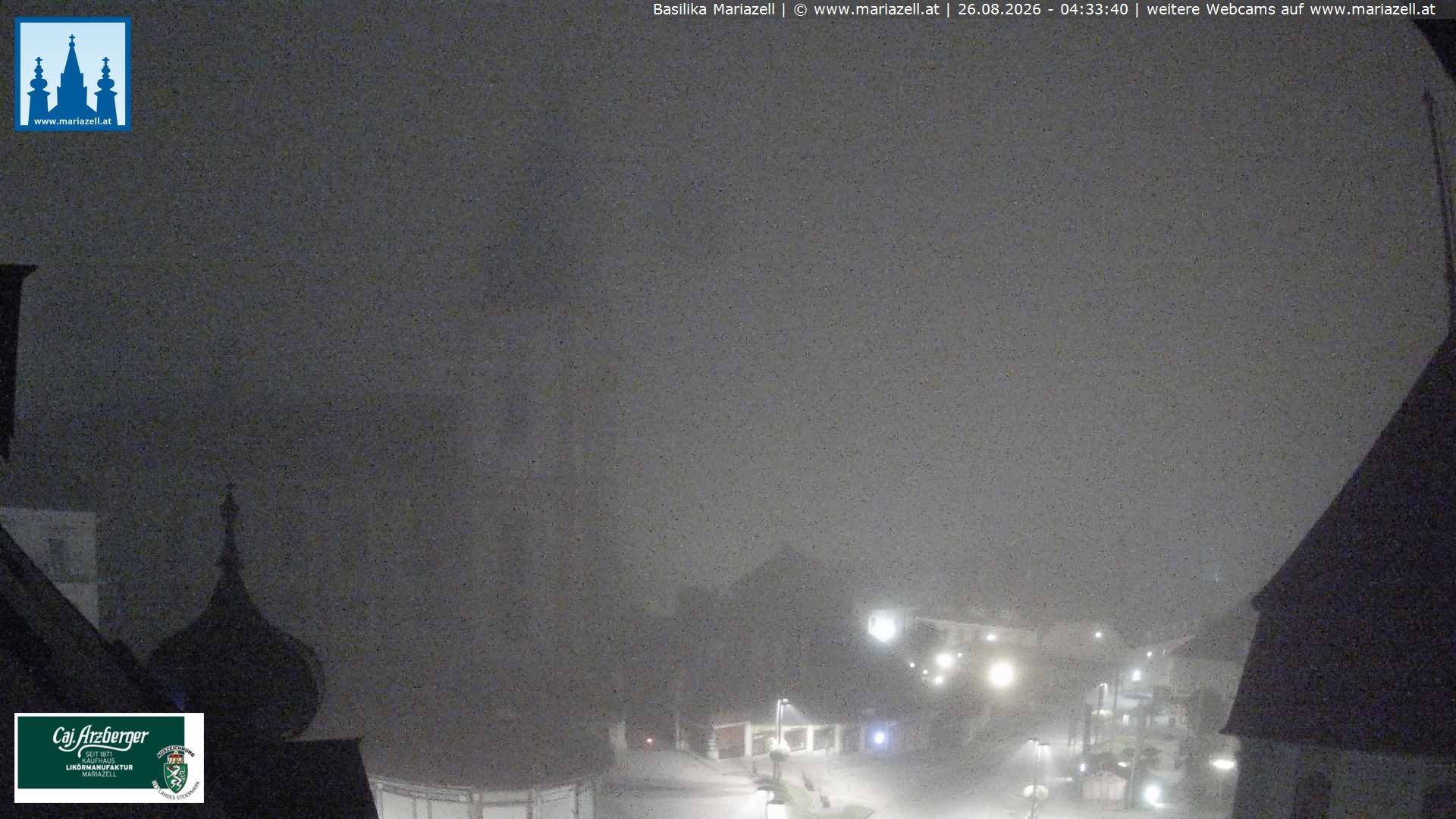 Archiv Foto Webcam Mariazell - Blick auf die Basilika