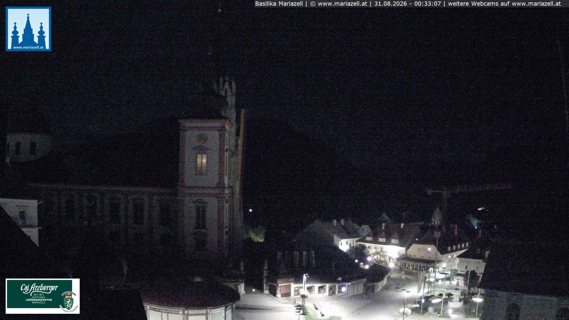 Archiv Foto Webcam Mariazell - Blick auf die Basilika