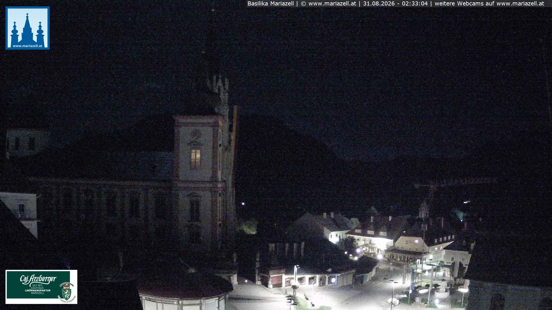 Archiv Foto Webcam Mariazell - Blick auf die Basilika