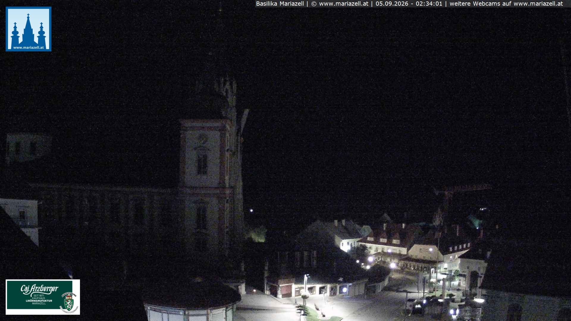 Archiv Foto Webcam Mariazell - Blick auf die Basilika