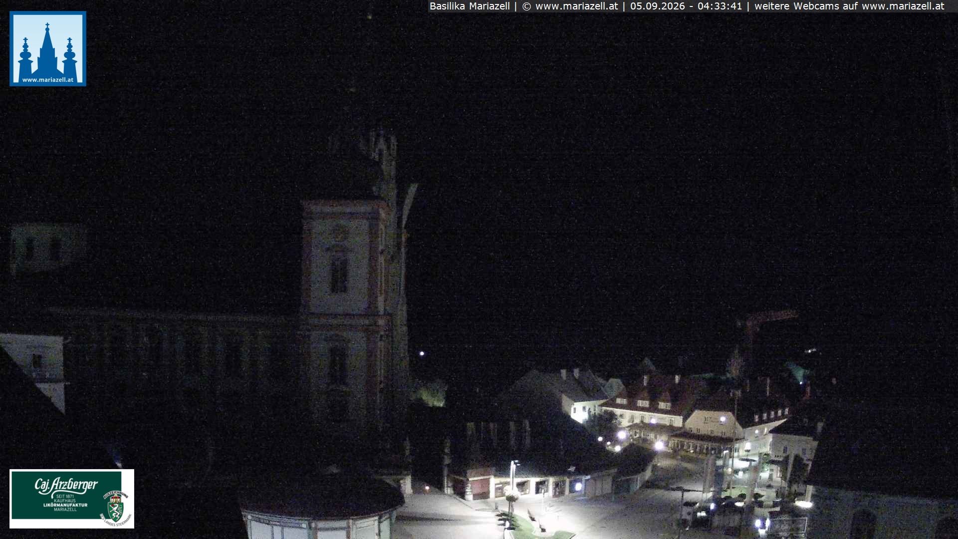 Archiv Foto Webcam Mariazell - Blick auf die Basilika