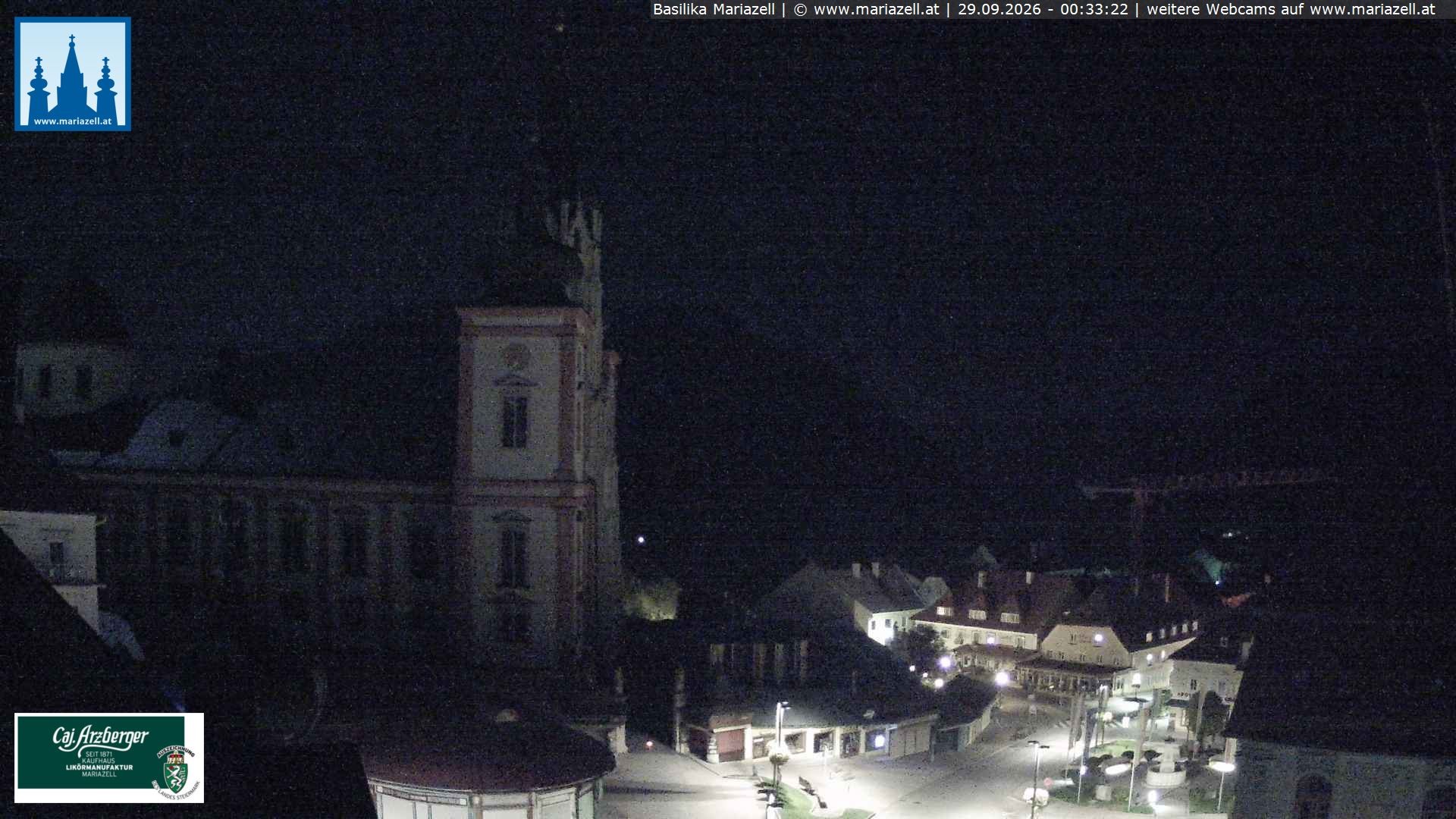 Archiv Foto Webcam Mariazell - Blick auf die Basilika