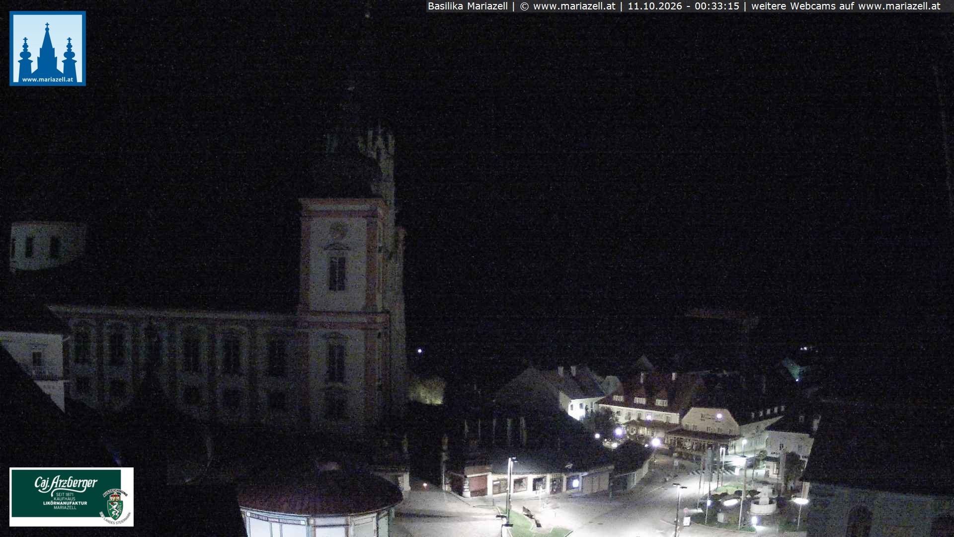 Archiv Foto Webcam Mariazell - Blick auf die Basilika