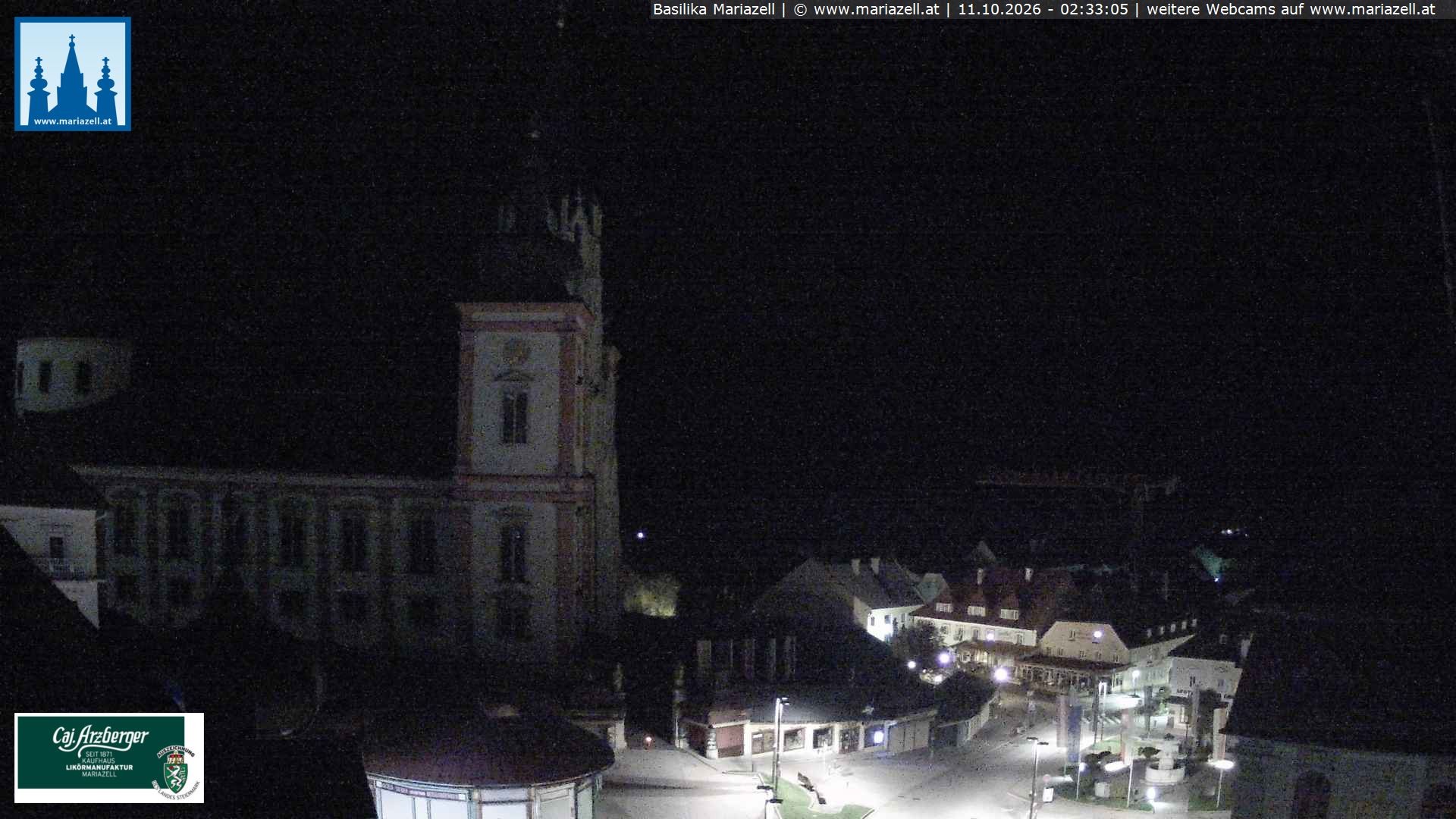 Archiv Foto Webcam Mariazell - Blick auf die Basilika