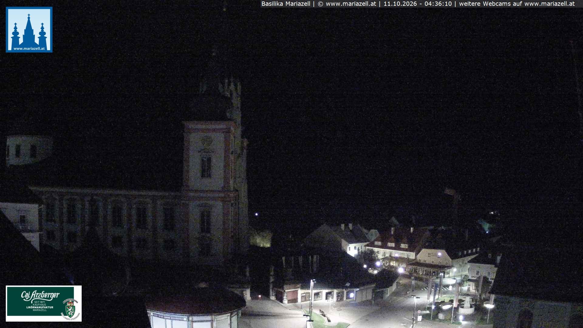 Archiv Foto Webcam Mariazell - Blick auf die Basilika