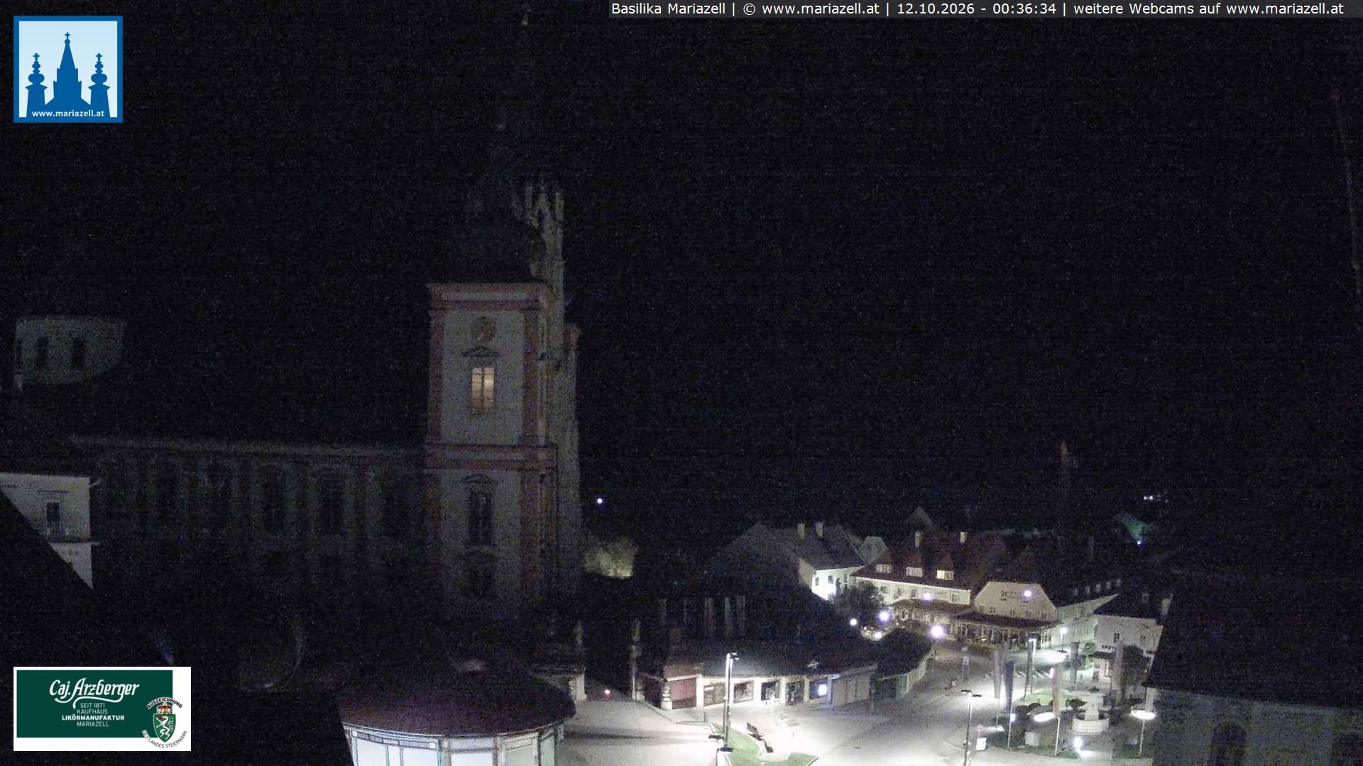 Archiv Foto Webcam Mariazell - Blick auf die Basilika