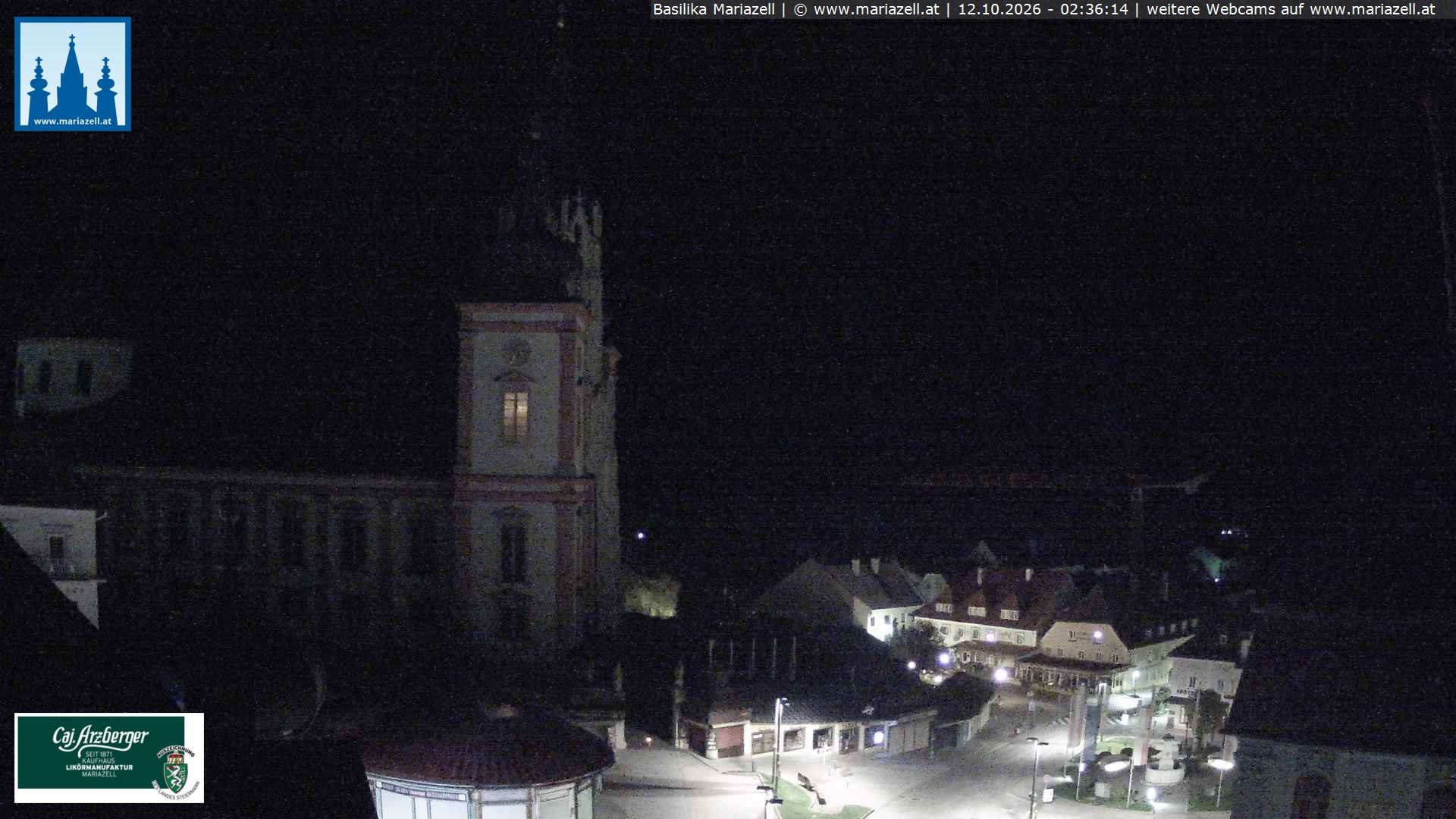 Archiv Foto Webcam Mariazell - Blick auf die Basilika