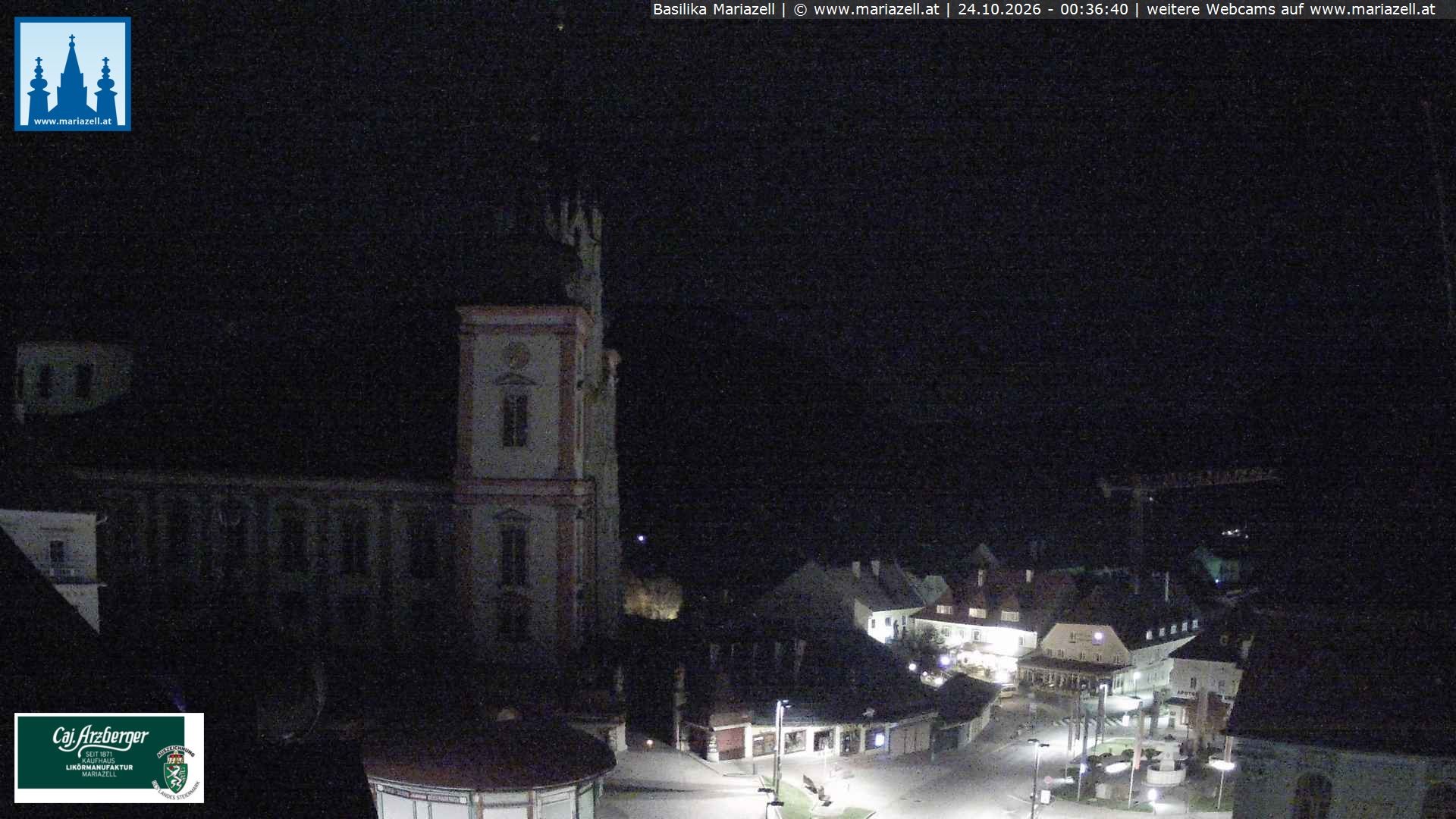 Archiv Foto Webcam Mariazell - Blick auf die Basilika