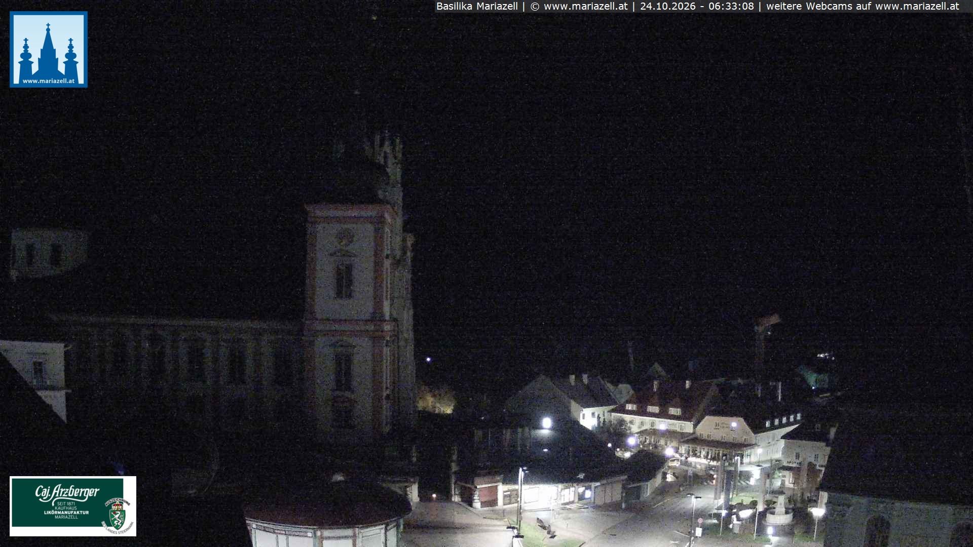 Archiv Foto Webcam Mariazell - Blick auf die Basilika