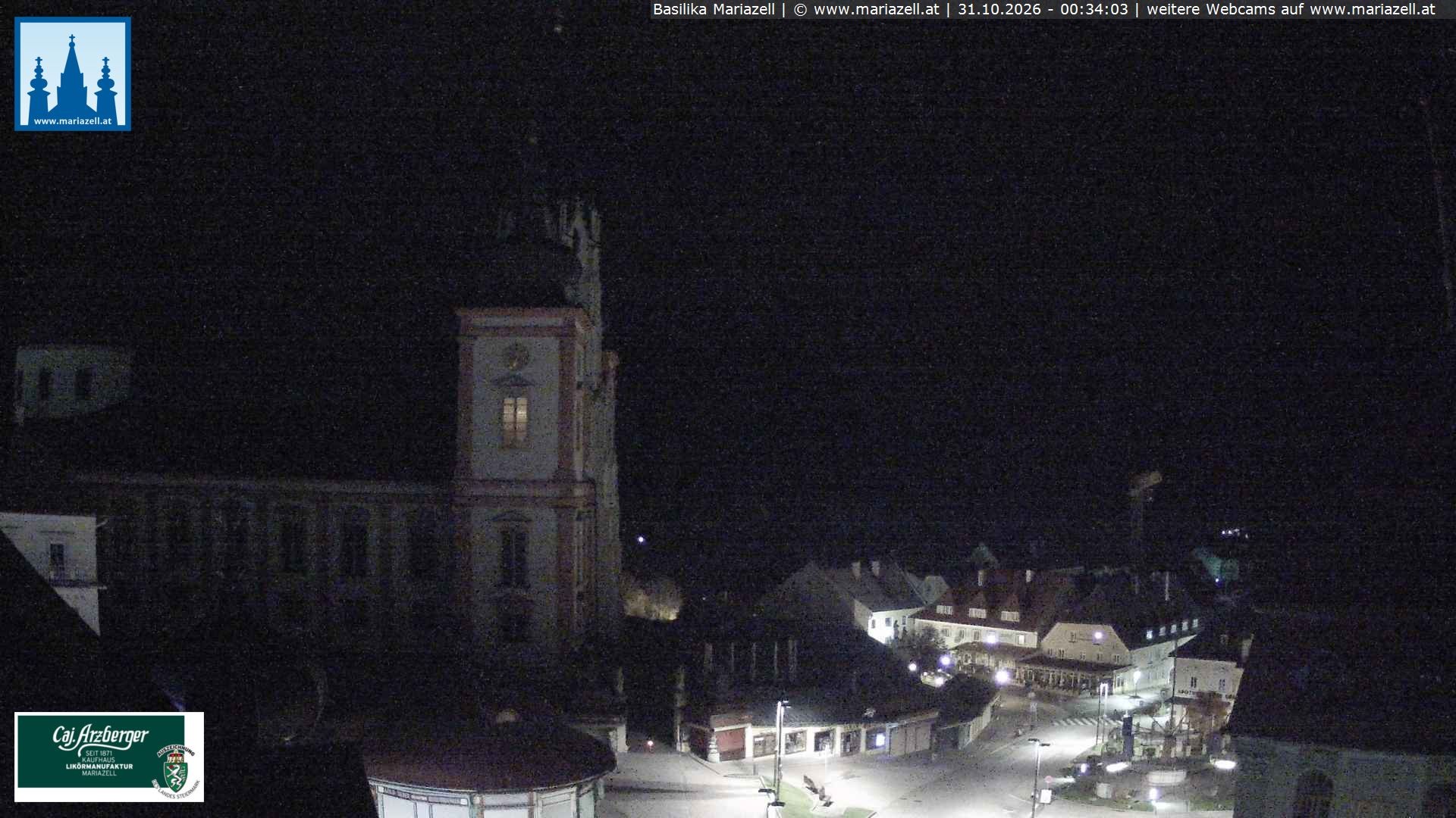 Archiv Foto Webcam Mariazell - Blick auf die Basilika