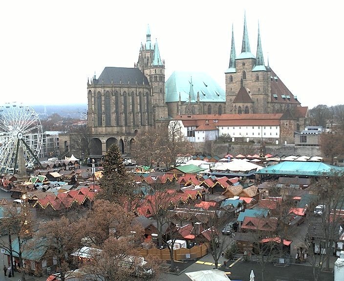 Archiv Foto Webcam Erfurter Domplatz