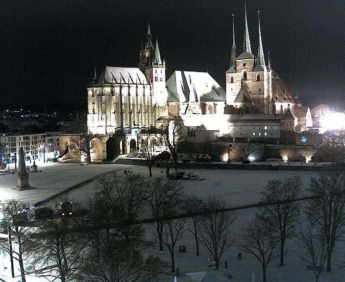 Archiv Foto Webcam Erfurter Domplatz