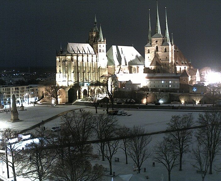 Archiv Foto Webcam Erfurter Domplatz