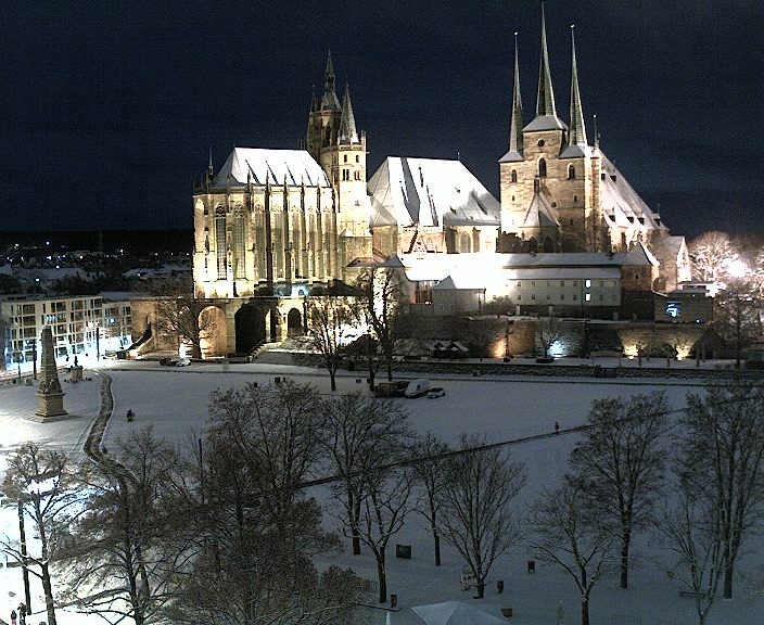 Archiv Foto Webcam Erfurter Domplatz