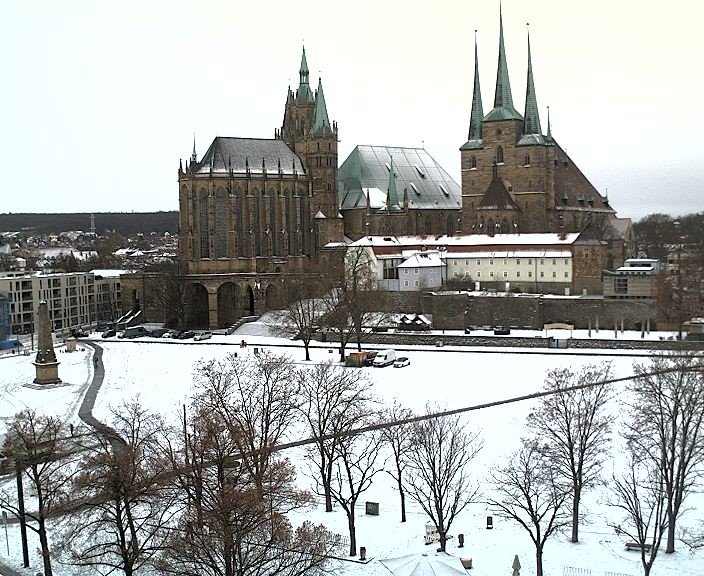 Archiv Foto Webcam Erfurter Domplatz