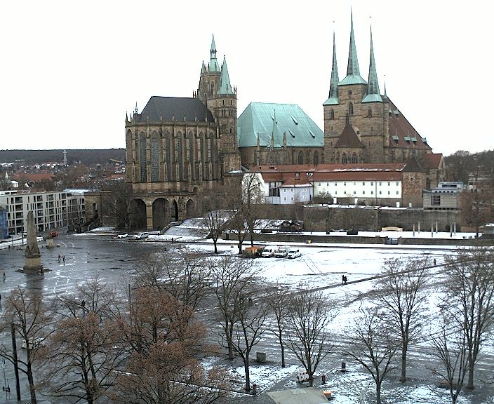Archiv Foto Webcam Erfurter Domplatz