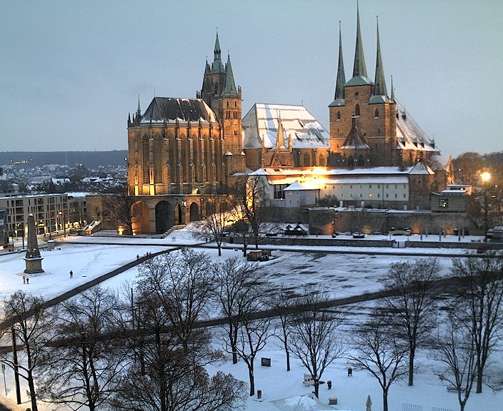 Archiv Foto Webcam Erfurter Domplatz