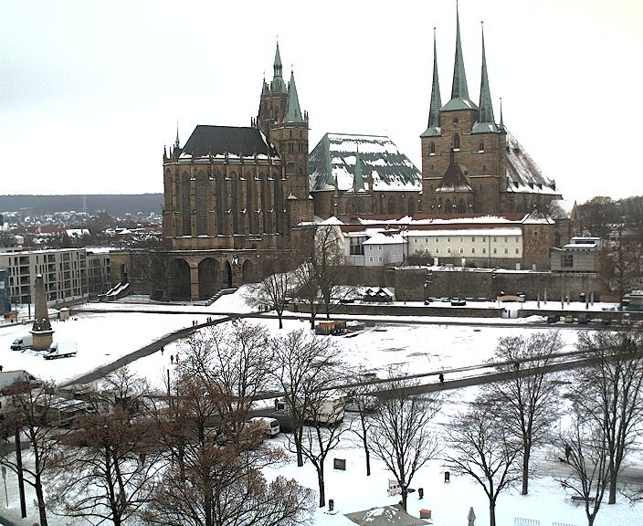 Archived image Webcam Erfurt - Cathedral Square