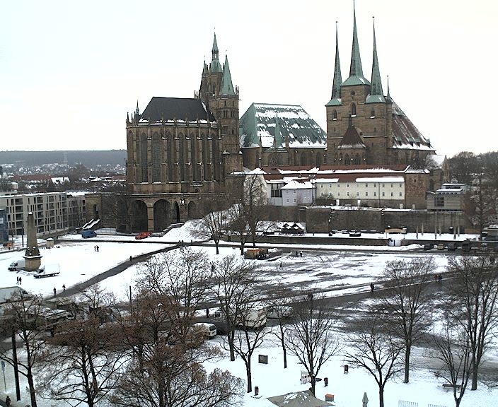 Archived image Webcam Erfurt - Cathedral Square