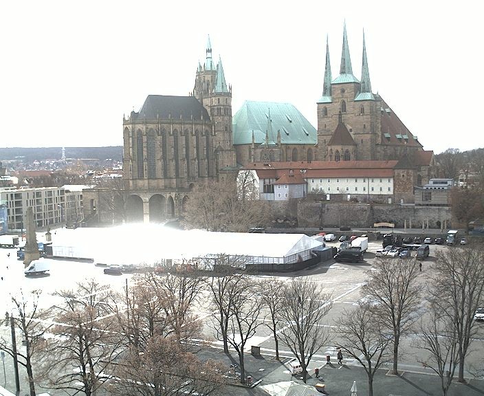 Archiv Foto Webcam Erfurter Domplatz