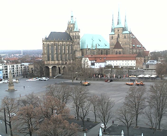 Archived image Webcam Erfurt - Cathedral Square