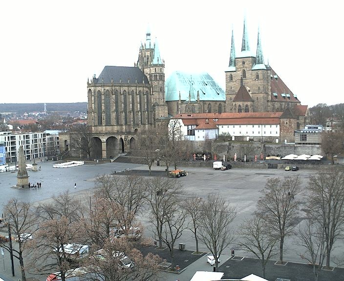 Archiv Foto Webcam Erfurter Domplatz