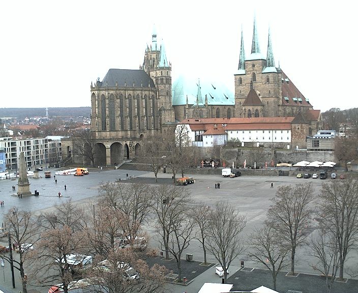 Archiv Foto Webcam Erfurter Domplatz
