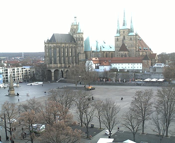 Archiv Foto Webcam Erfurter Domplatz