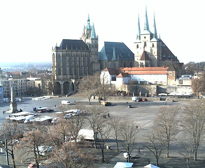 Archiv Foto Webcam Erfurter Domplatz