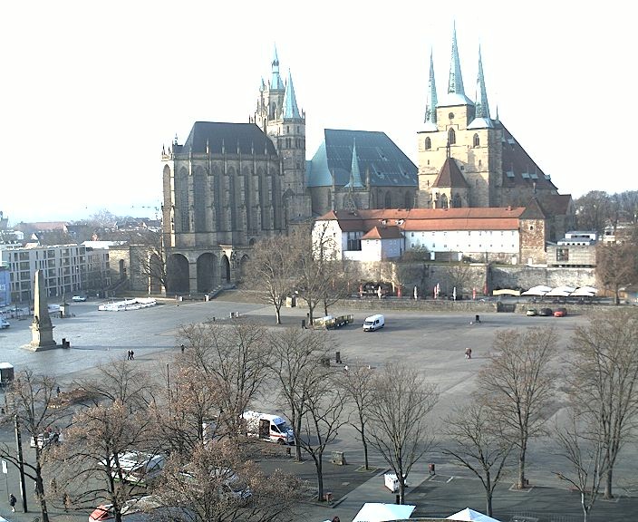 Archiv Foto Webcam Erfurter Domplatz