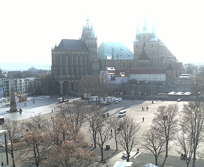 Archiv Foto Webcam Erfurter Domplatz