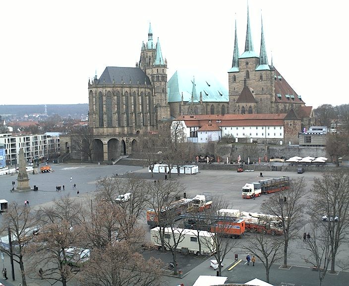 Archiv Foto Webcam Erfurter Domplatz