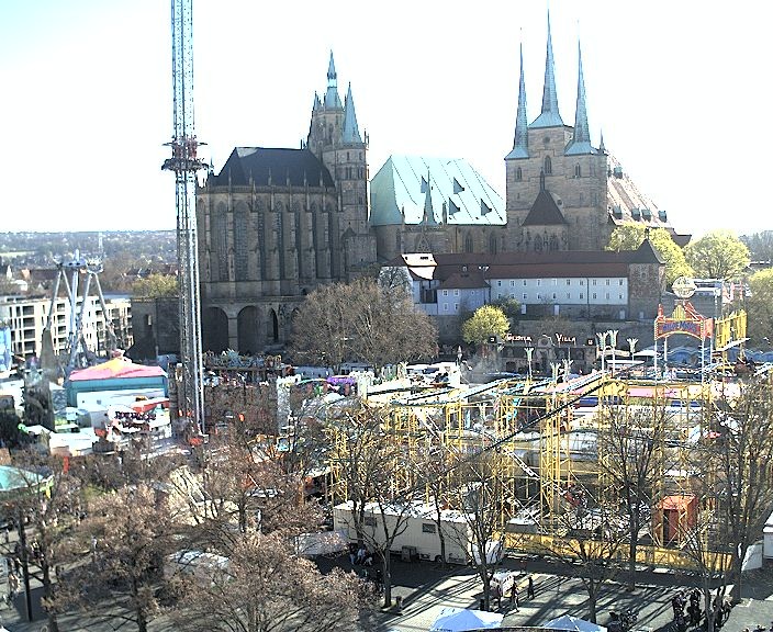 Archiv Foto Webcam Erfurter Domplatz