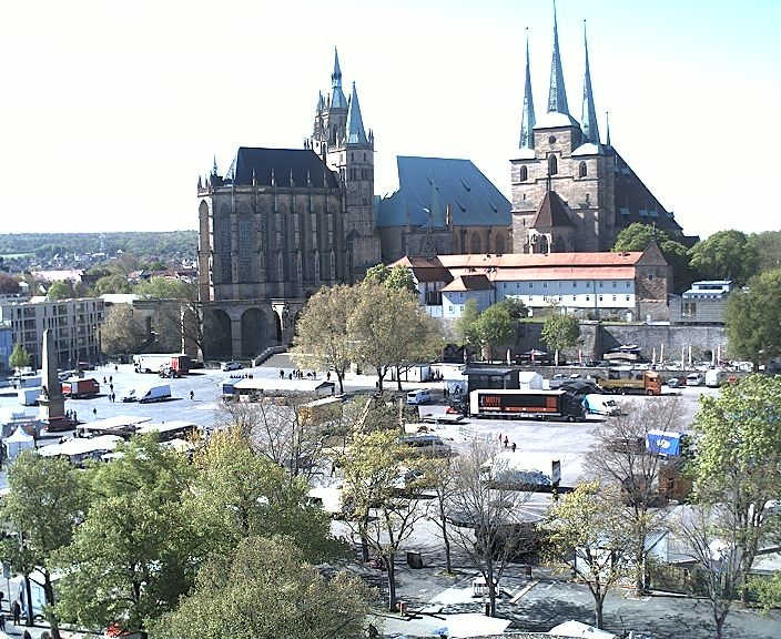 Archiv Foto Webcam Erfurter Domplatz